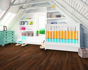 Cozy attic nursery interior | Roberts Carpet & Fine Floors