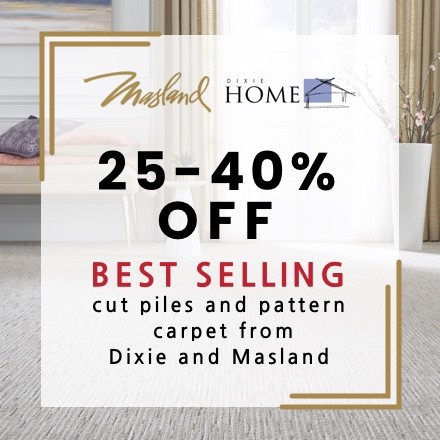 Save 25-40% off carpet from Dixie and Masland | Roberts Carpet & Fine Floors