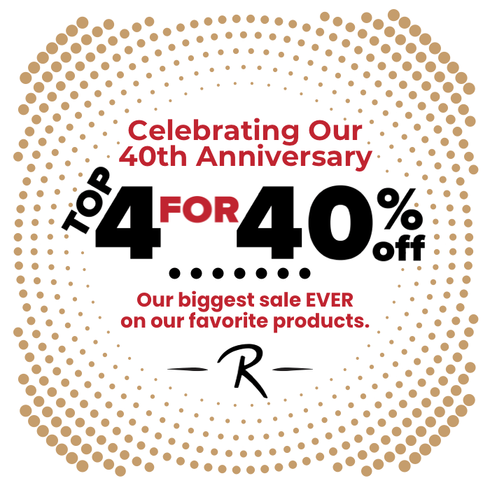 Celebrating our 40th Anniversay. Top 4 for 40% off. Our biggest sale EVER on our favorite products. Only at Roberts Carpet & Flooring