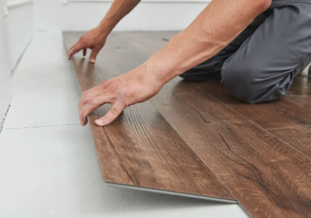 Vinyl-During-Install Vinyl Installation | Roberts Carpet & Fine Floors