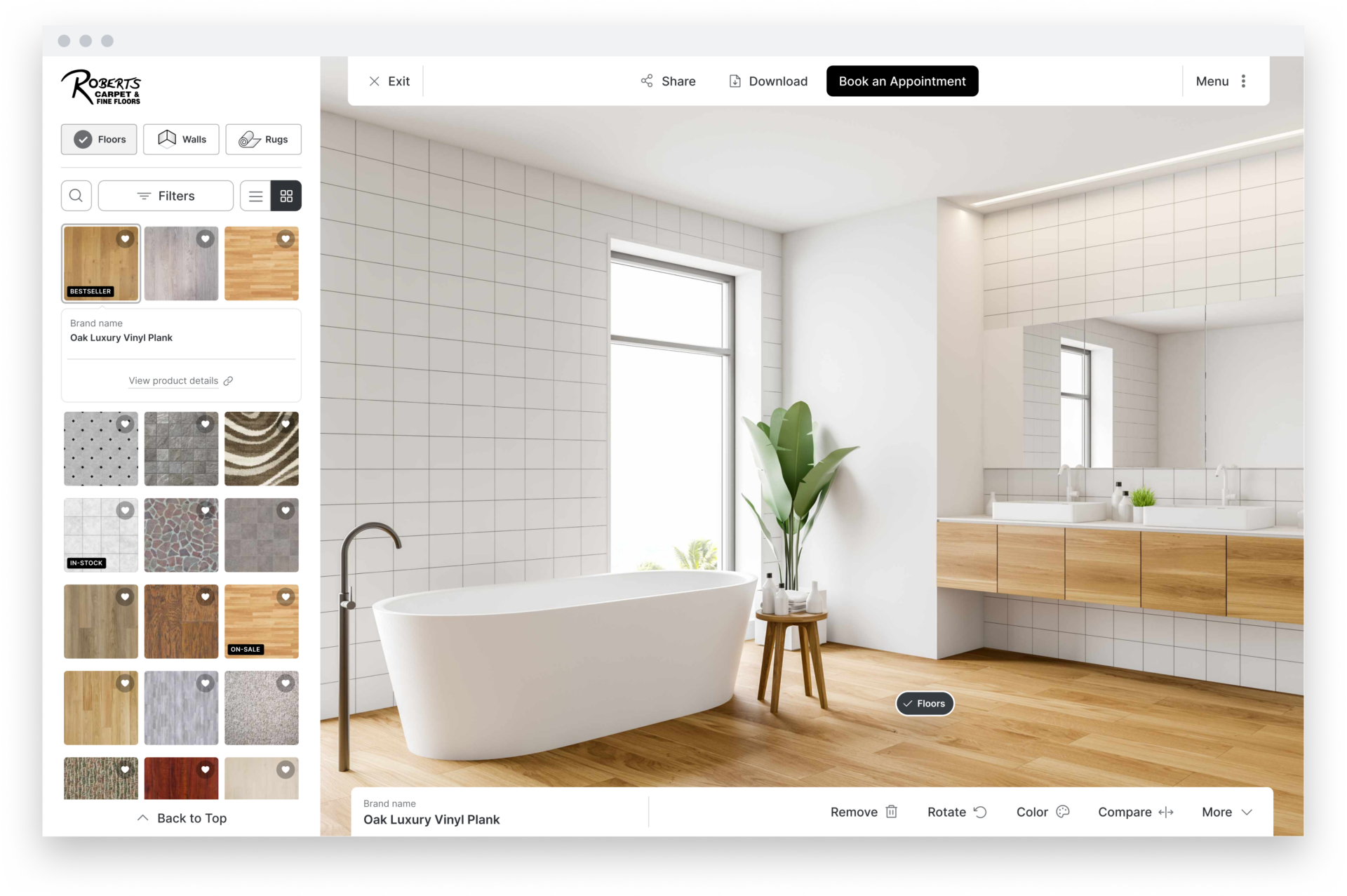 Desktop UI Main With browser bar 1 - Roberts Carpet & Fine Floors