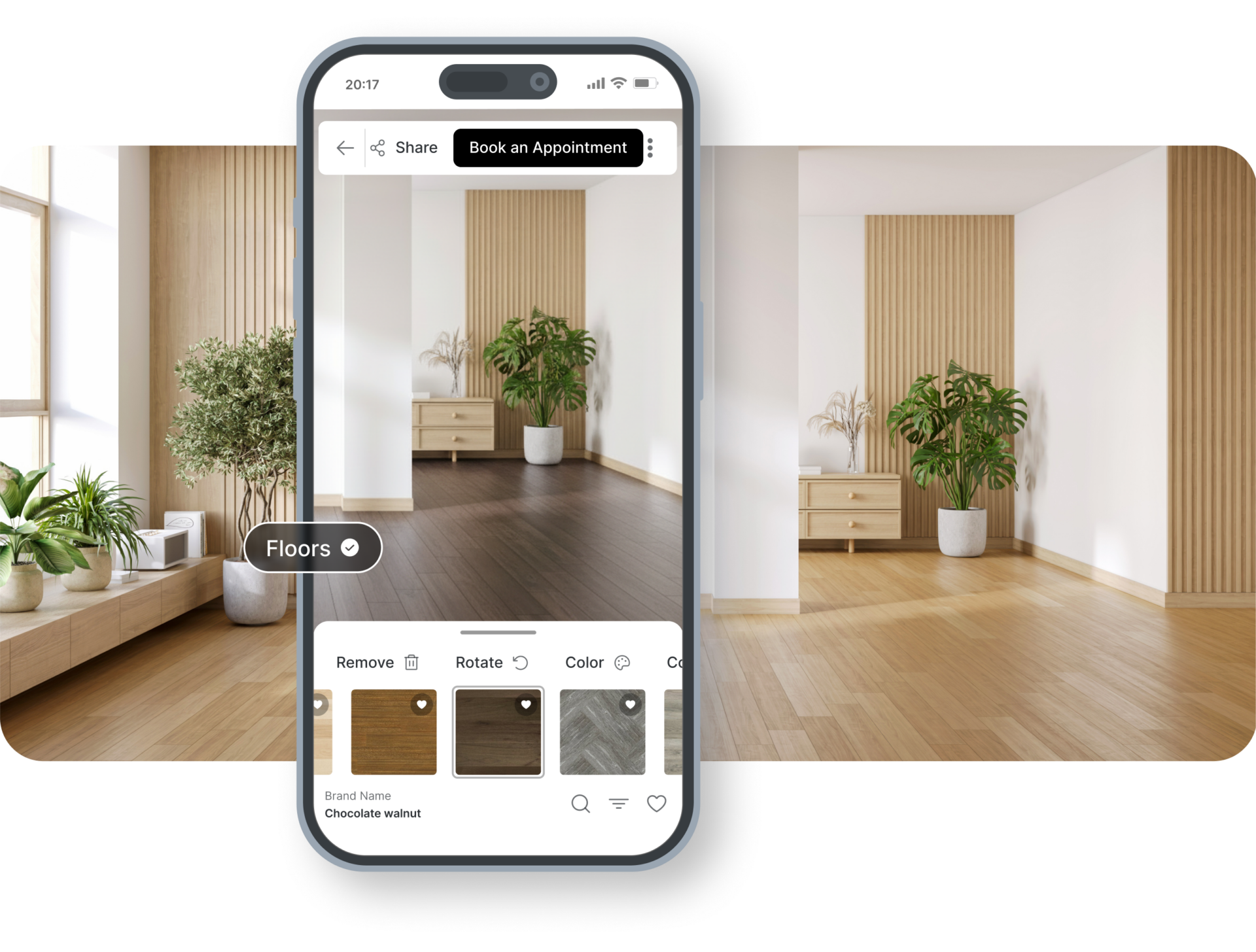 Flooring visualizer phone markers 16 - Roberts Carpet & Fine Floors