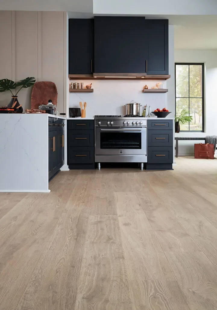 BelleLuxe_Waterproof_Wood_Chateau_Leon_33613_Cathedral_Taupe_Oak Kitchen Waterproof Hardwood | Roberts Carpet & Fine Floors
