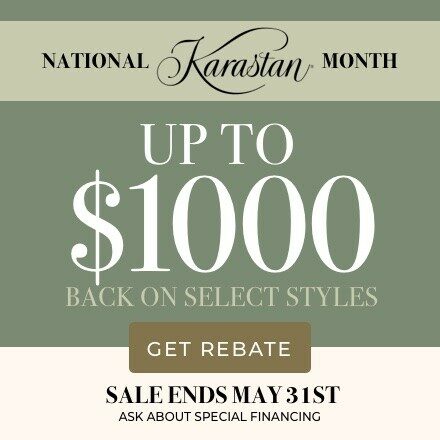 National Karastan Month - Up to $1,000 back on select styles. Get Rebate. Sale ends May 31st. Ask about special financing