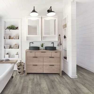 laminate flooring in the bathroom | Roberts Carpet & Fine Floors
